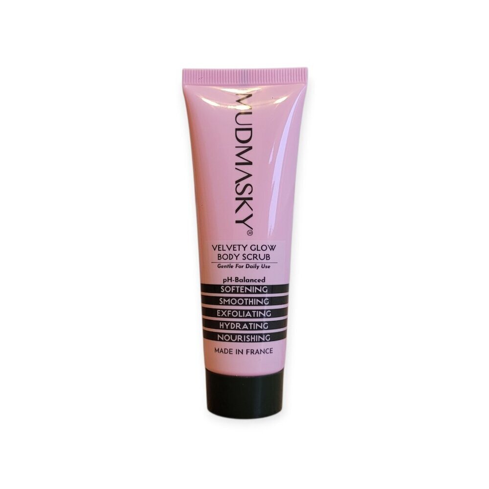 Mudmasky Velvety Glow Body Scrub NWT 40mL Hydrating, Exfoliating, Softening Skin